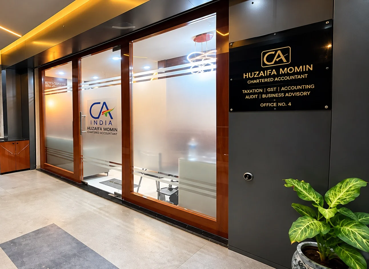 CA Huzaifa Momin Chartered Accountant office in Pune, Maharashtra